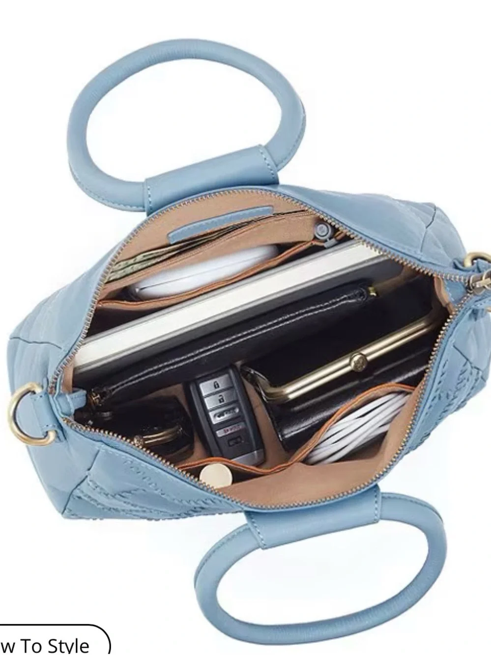 Hobo Sheila Bluebell Top Handle Medium Satchel Bag